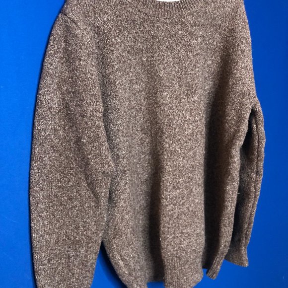 TSXS White and Brown Grain Pattern Warm Sweater - Picture 3 of 5